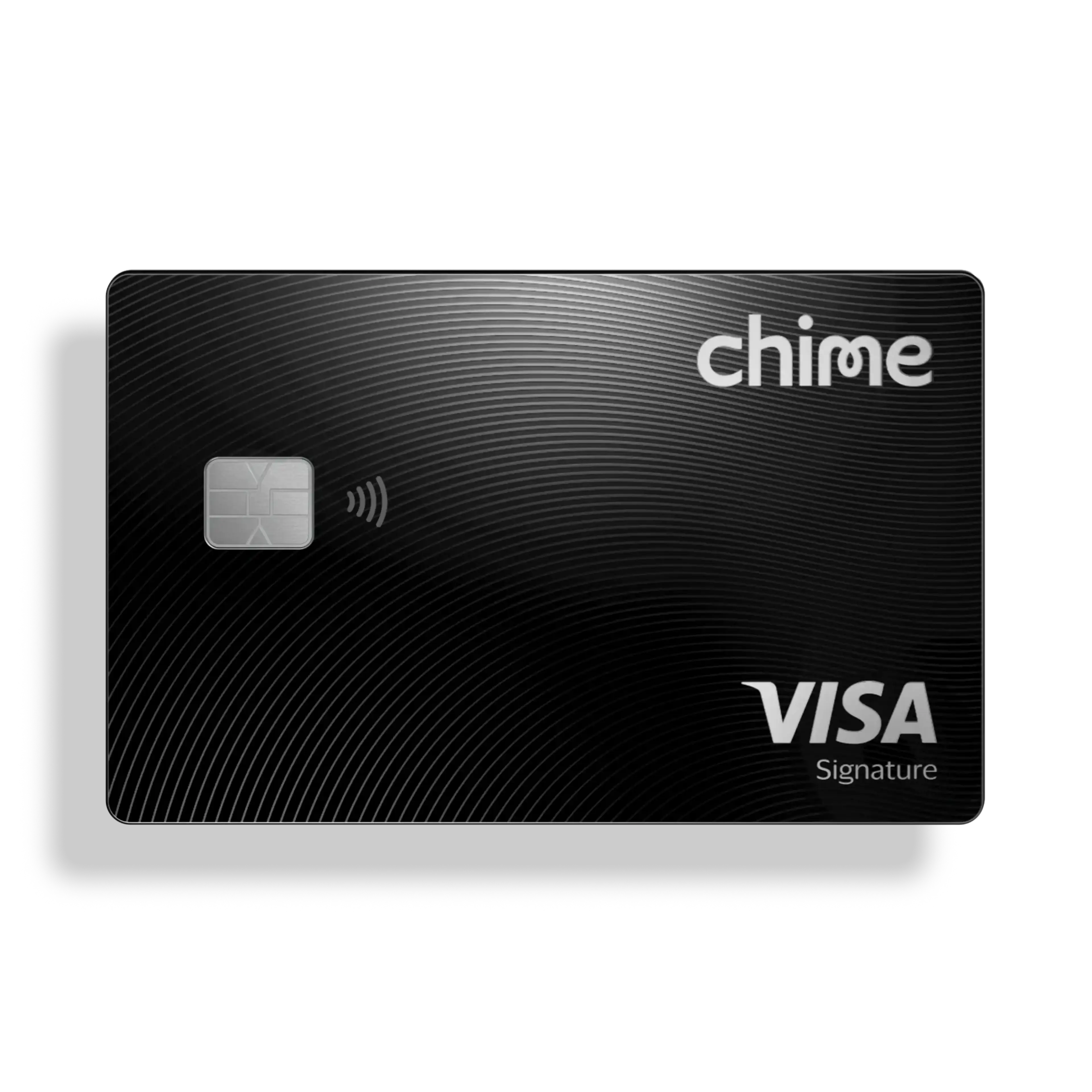 A black colored Visa Chime Card.
