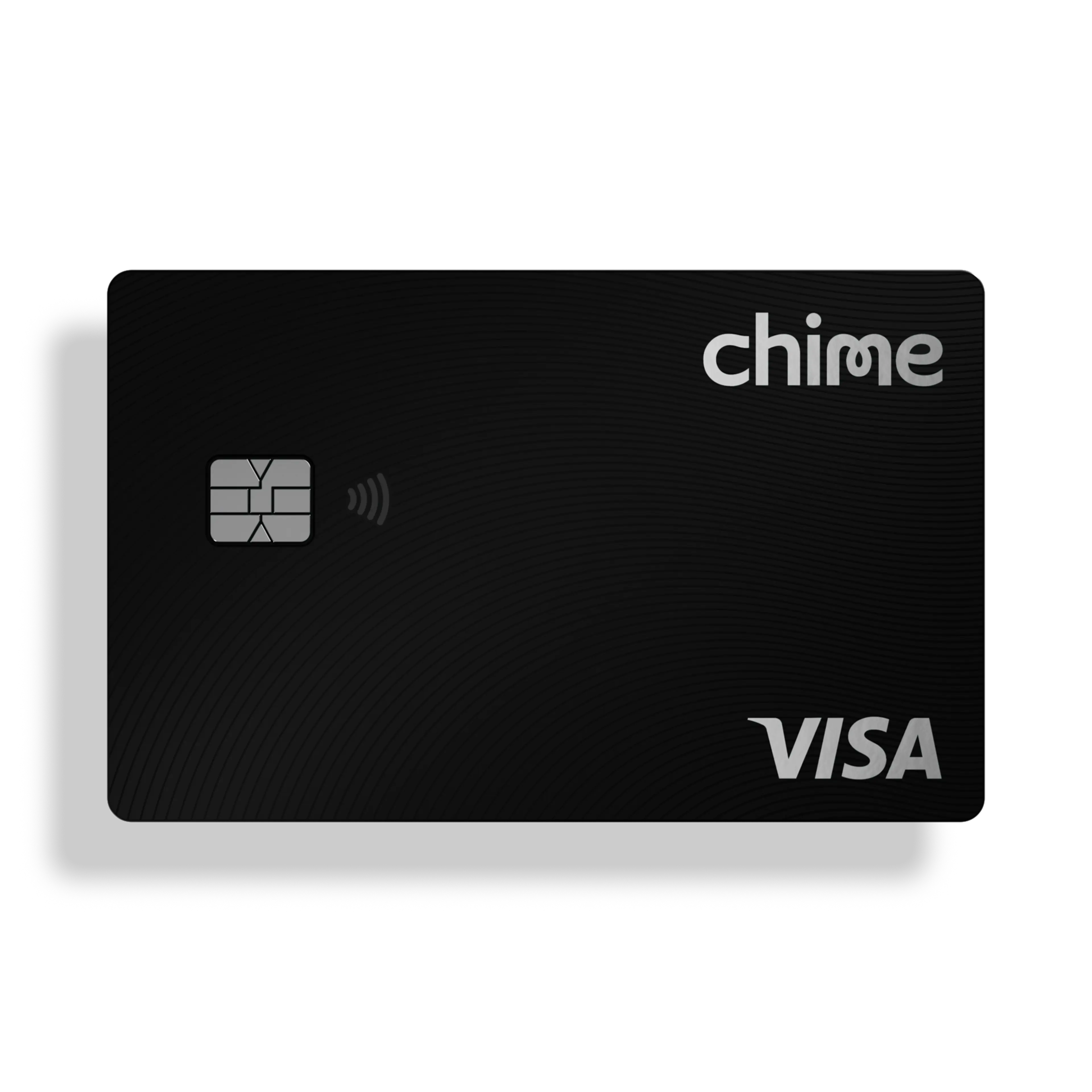 A black colored Visa Chime Card.