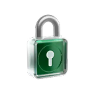 A green padlock icon with a silver shackle, symbolizing security or a locked/protected state.